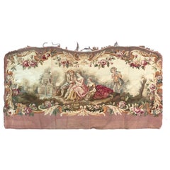 Beautiful Antique Aubusson Sofa Tapestry