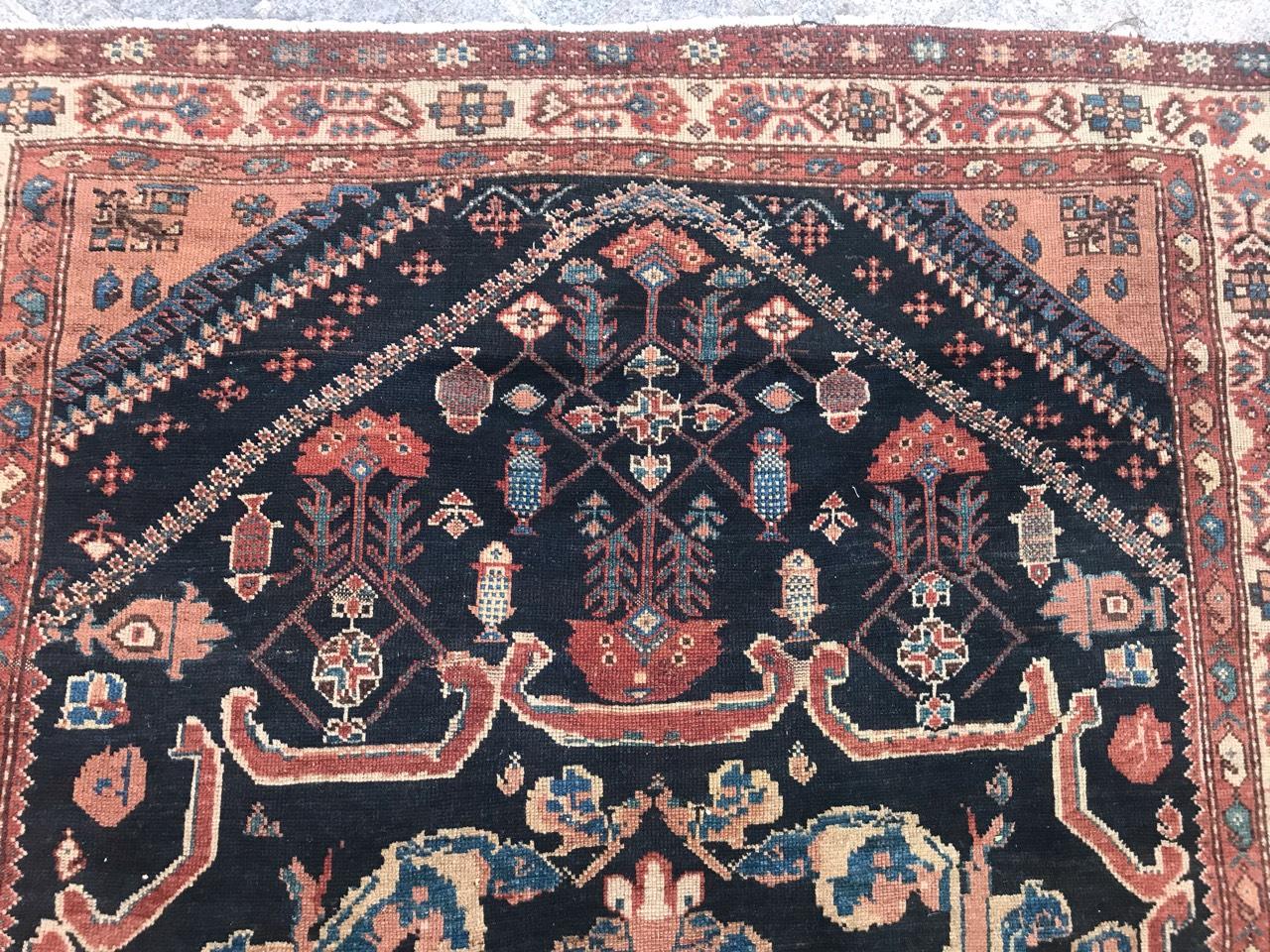 XIXe siècle Bobyrug's Beautiful Antique Aubusson Style Mid-Eastern Rug (tapis du Moyen-Orient) en vente