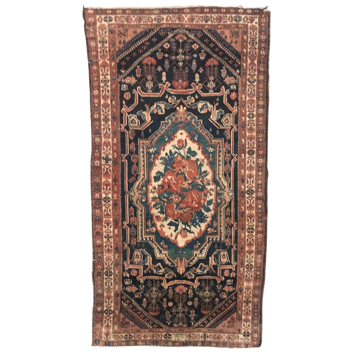 Beautiful Antique Aubusson Style Mid-Eastern Rug