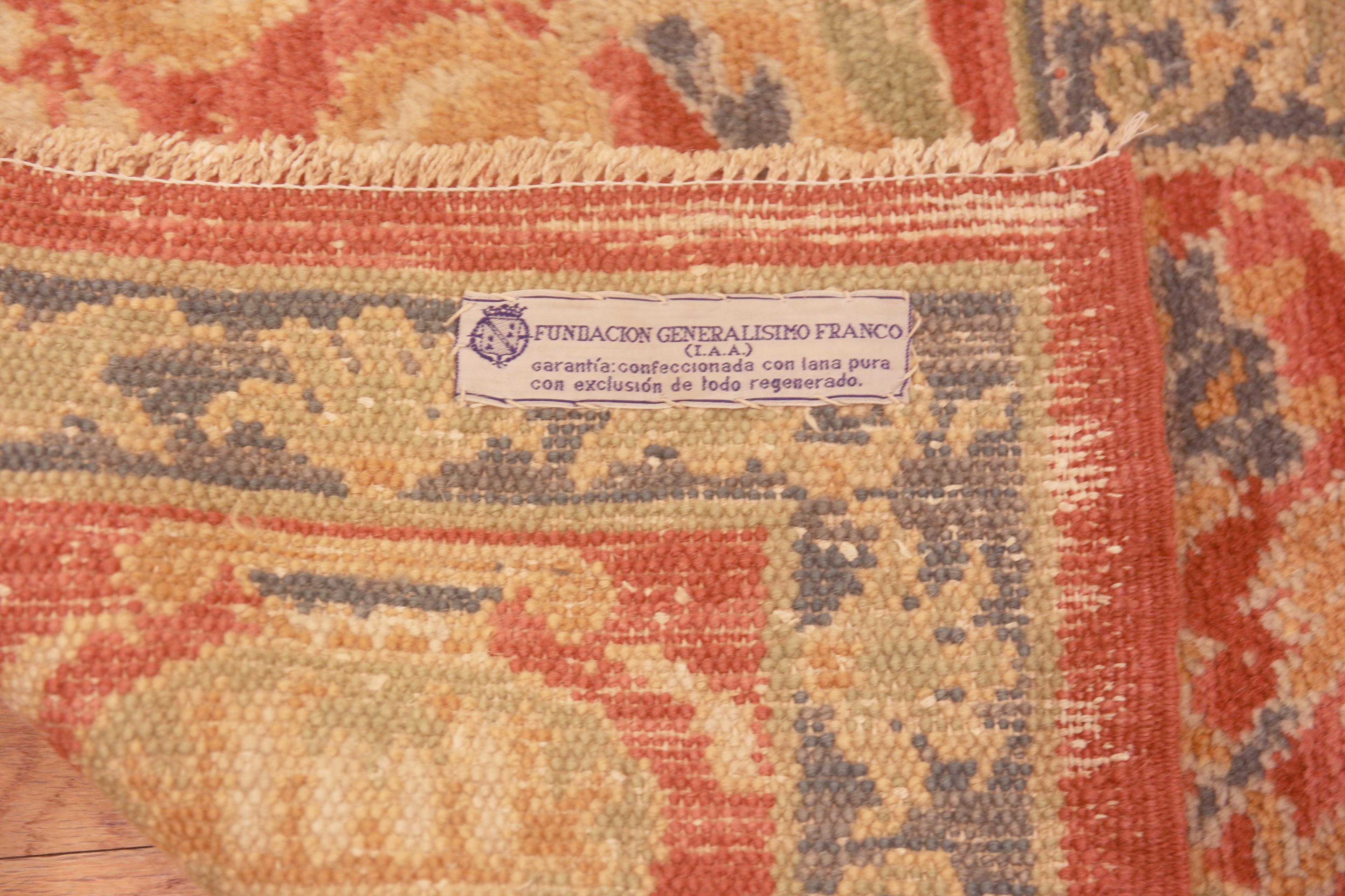 Beautiful Antique Bird Design Spanish Area Rug, Country of origin: Spain, Circa date: 1920 