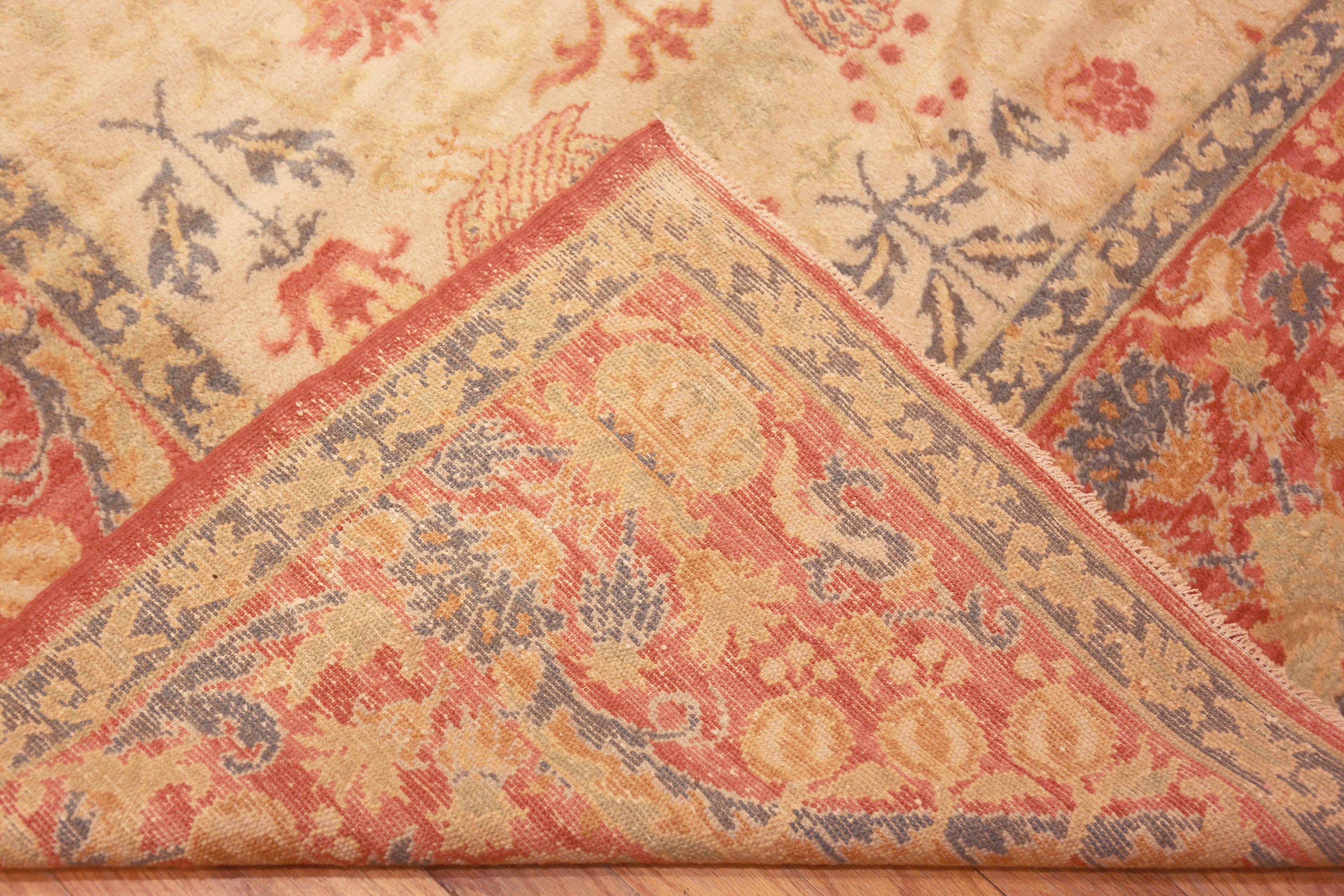 Beautiful Antique Bird Design Spanish Area Rug 11' x 12'10
