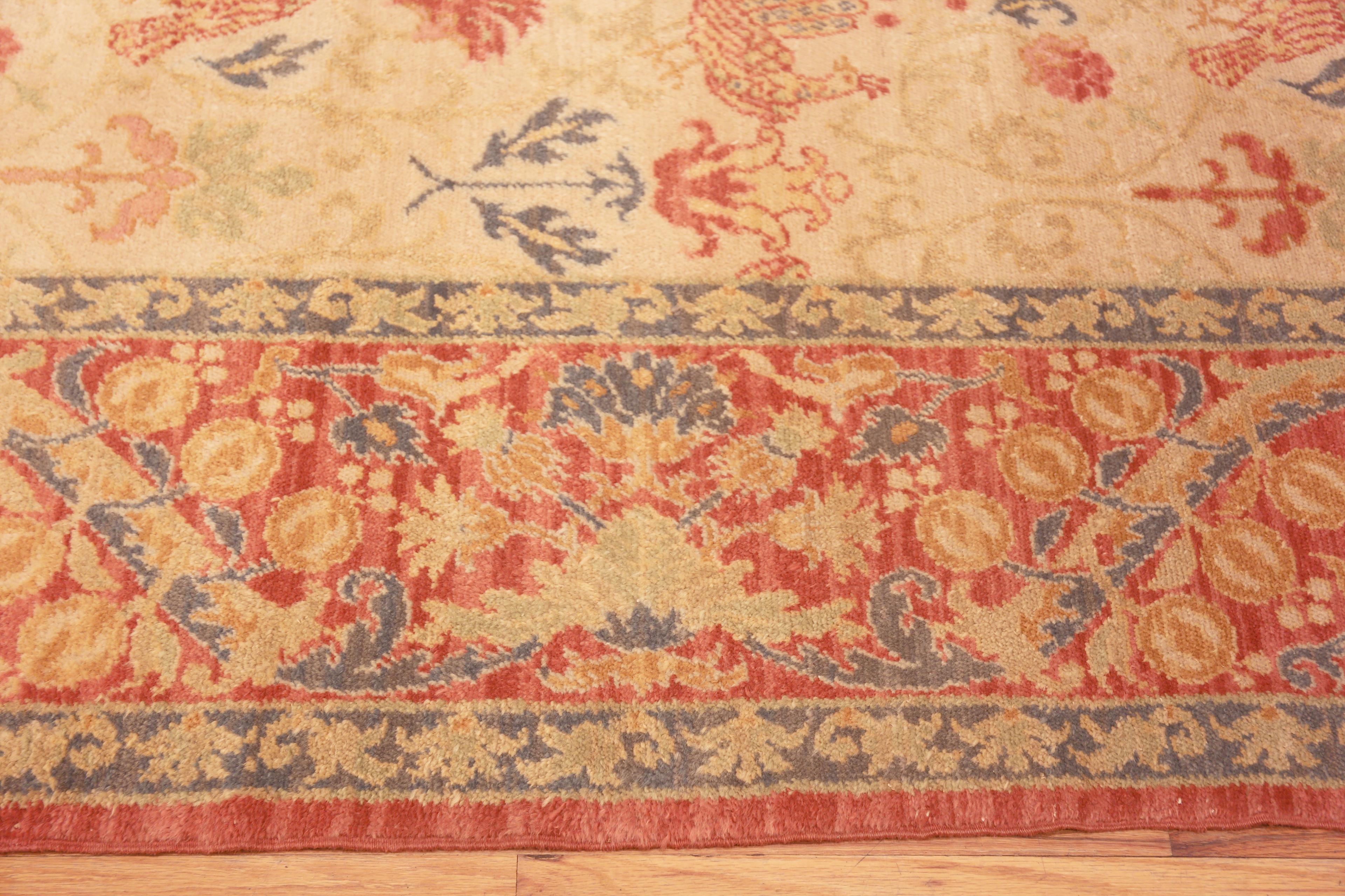20th Century Beautiful Antique Bird Design Spanish Area Rug 11' x 12'10