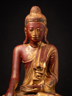 Beautiful antique bronze Burmese Mandalay Buddha from Burma