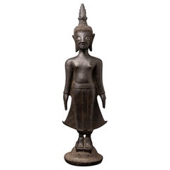 Beautiful antique bronze Laotian Buddha from Laos