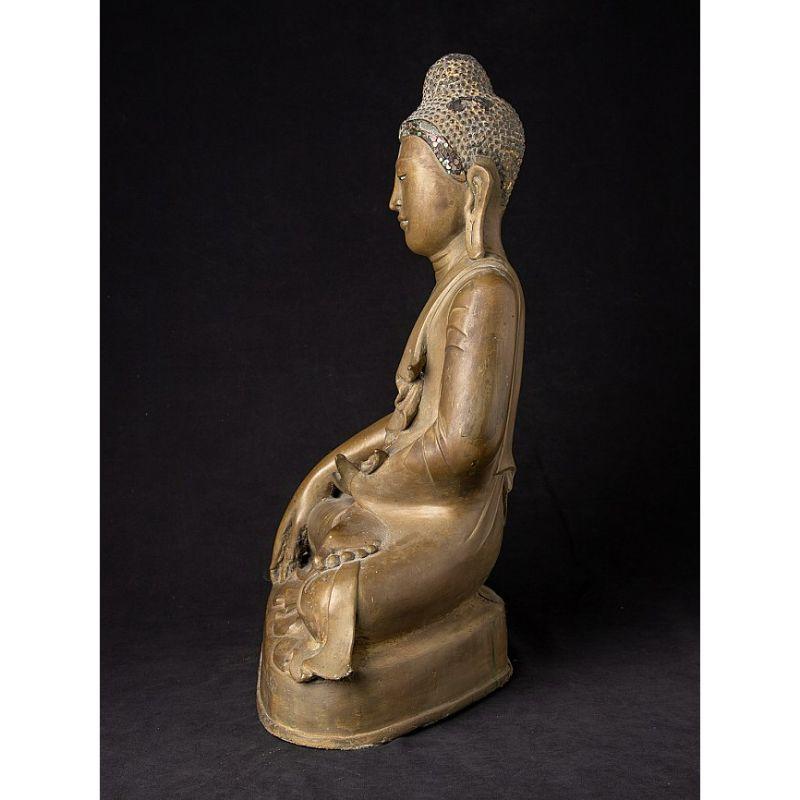 Burmese Beautiful Antique Bronze Mandalay Buddha Statue from Burma For Sale