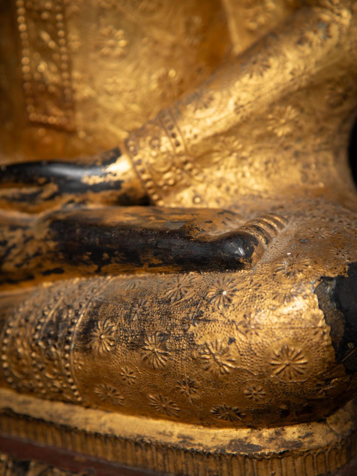 Schöne antike thailändische Rattanakosin-Buddha-Statue aus Bronze aus Thailand aus Thailand im Angebot 7