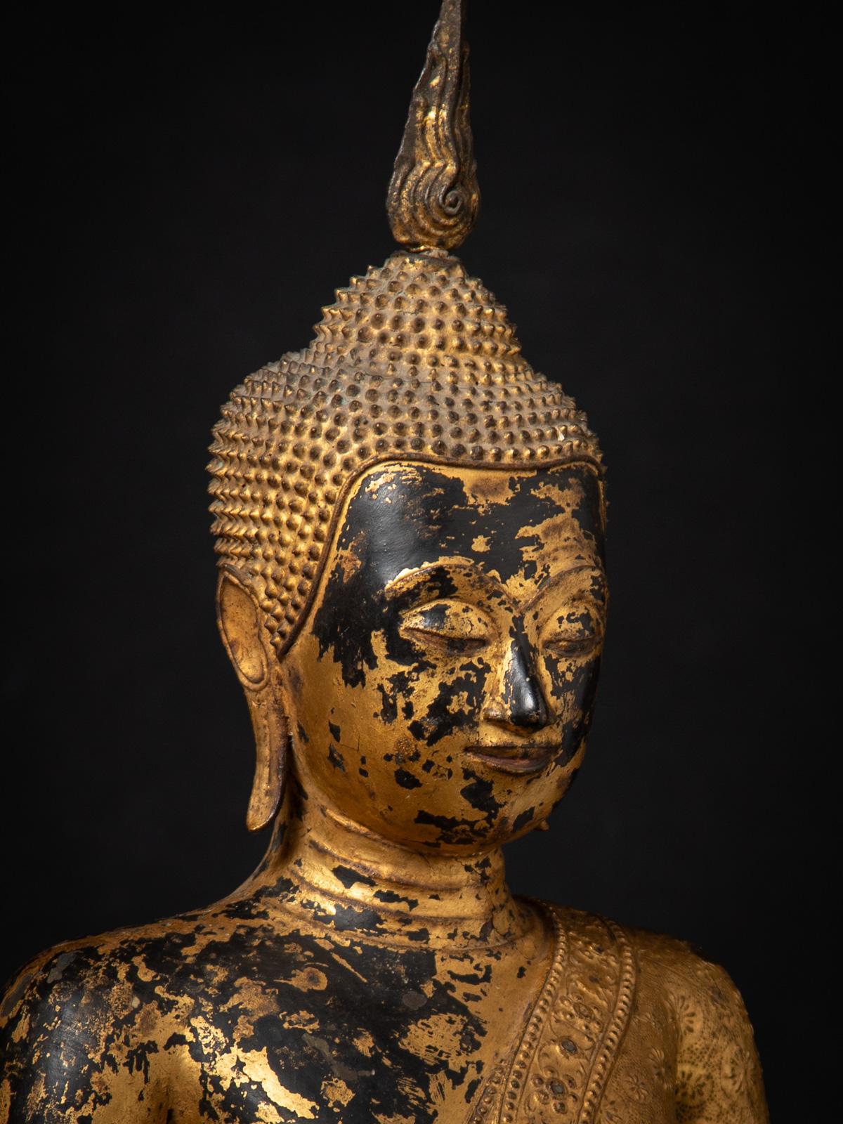 Schöne antike thailändische Rattanakosin-Buddha-Statue aus Bronze aus Thailand aus Thailand (Thailändisch) im Angebot