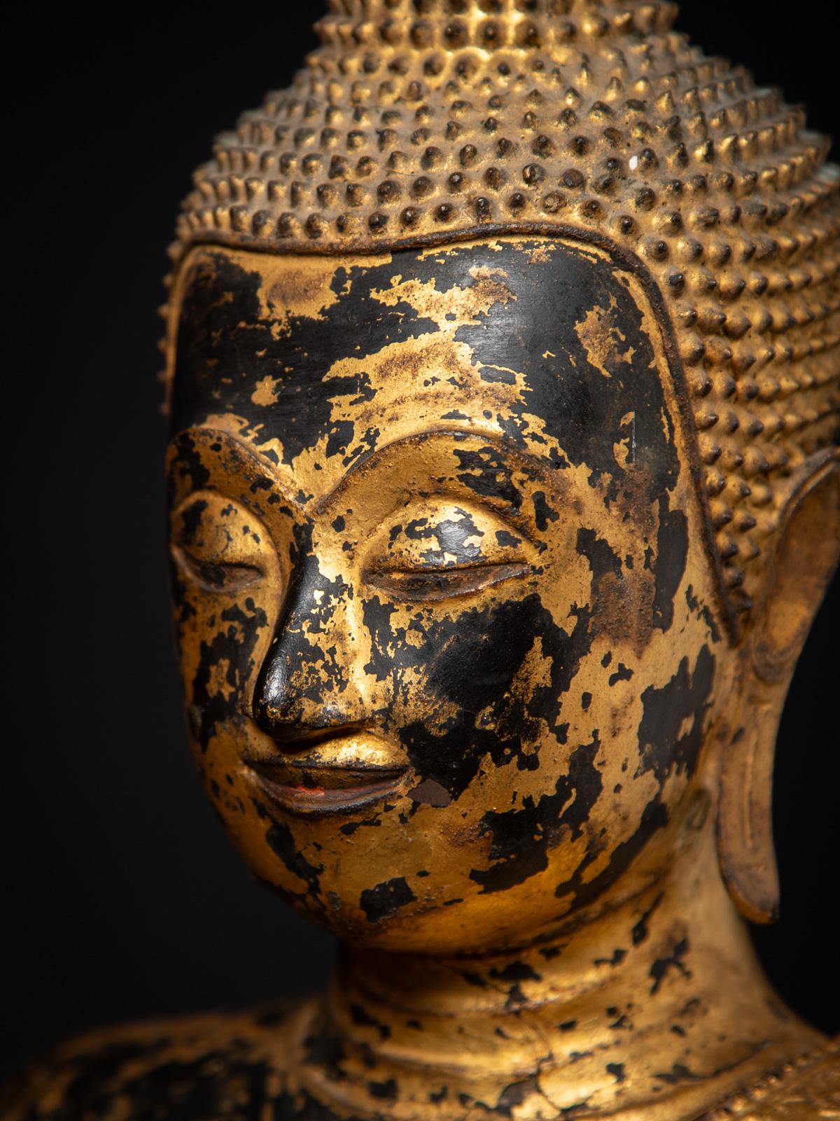 Schöne antike thailändische Rattanakosin-Buddha-Statue aus Bronze aus Thailand aus Thailand im Angebot 3