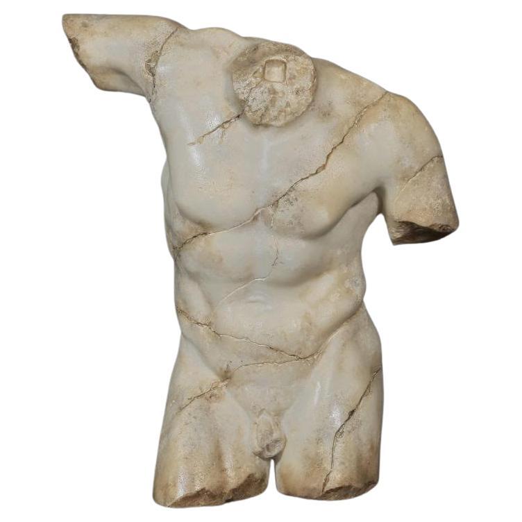 Beau buste ancien d'un guerrier de style romain, 20e siècle.