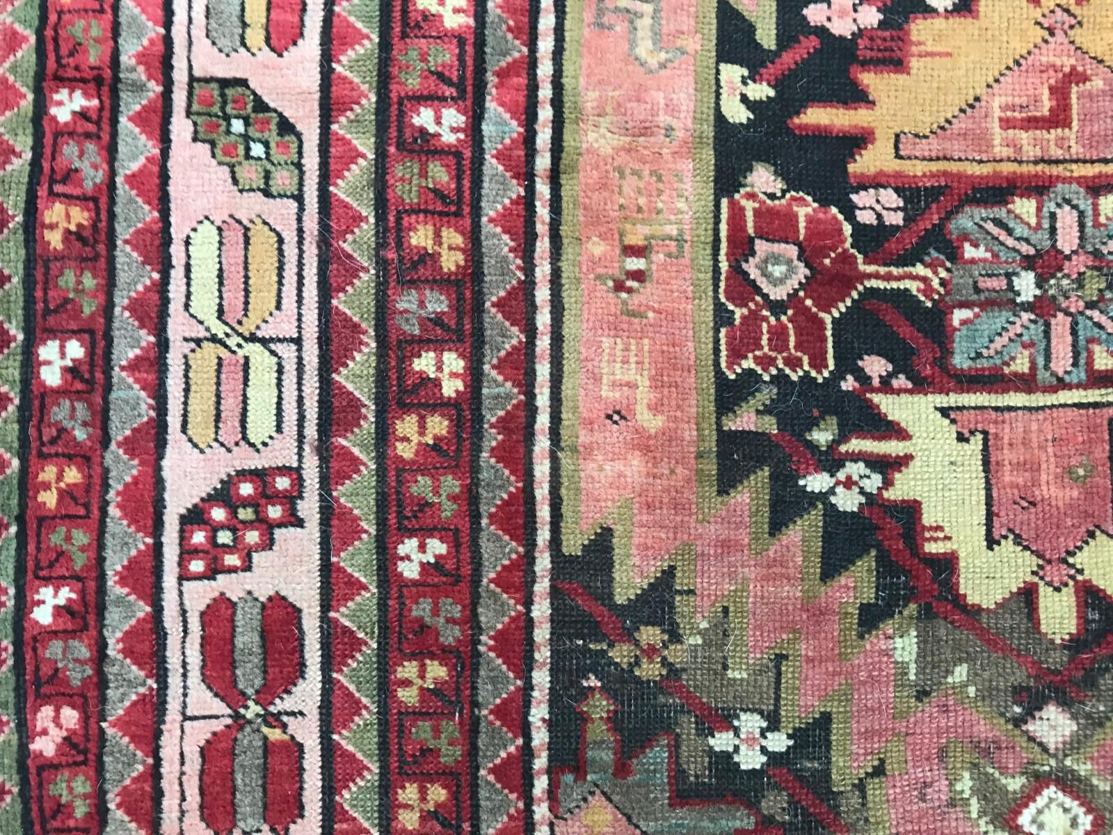 Wool Beautiful Antique Caucasian Karabagh Rug