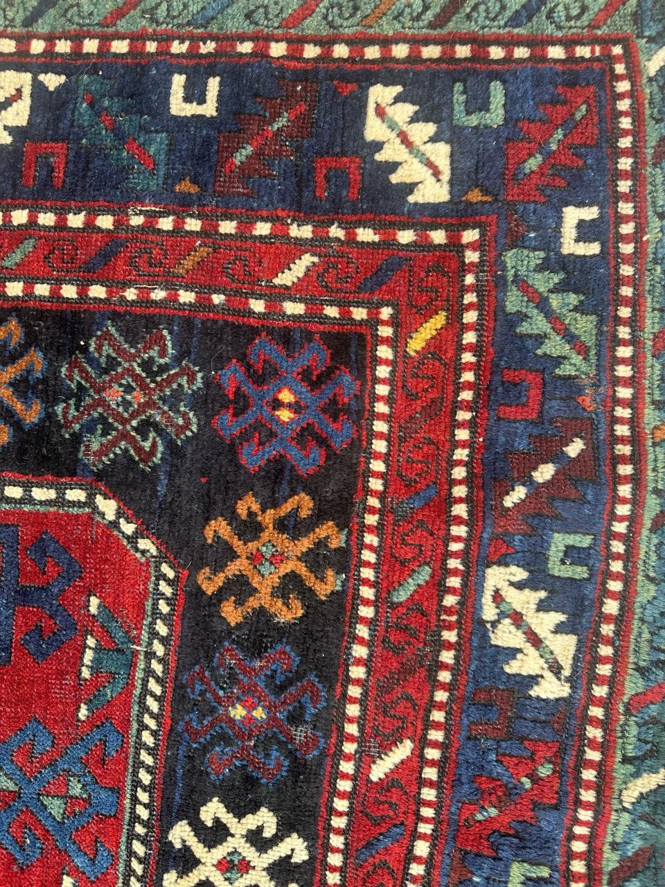 Magnifique tapis caucasien ancien du Kazak en vente 4