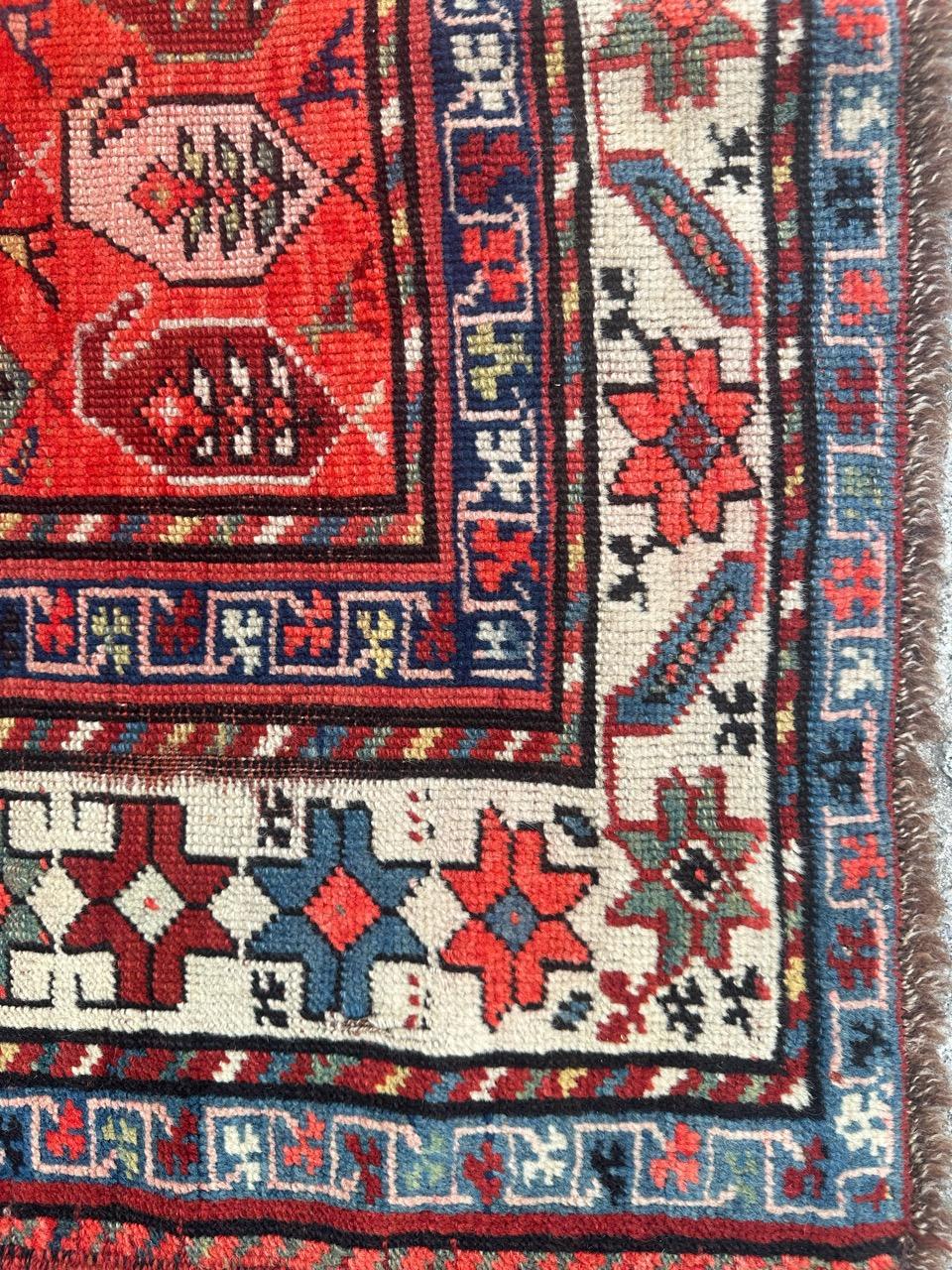 Magnifique tapis caucasien ancien du Kazak en vente 6