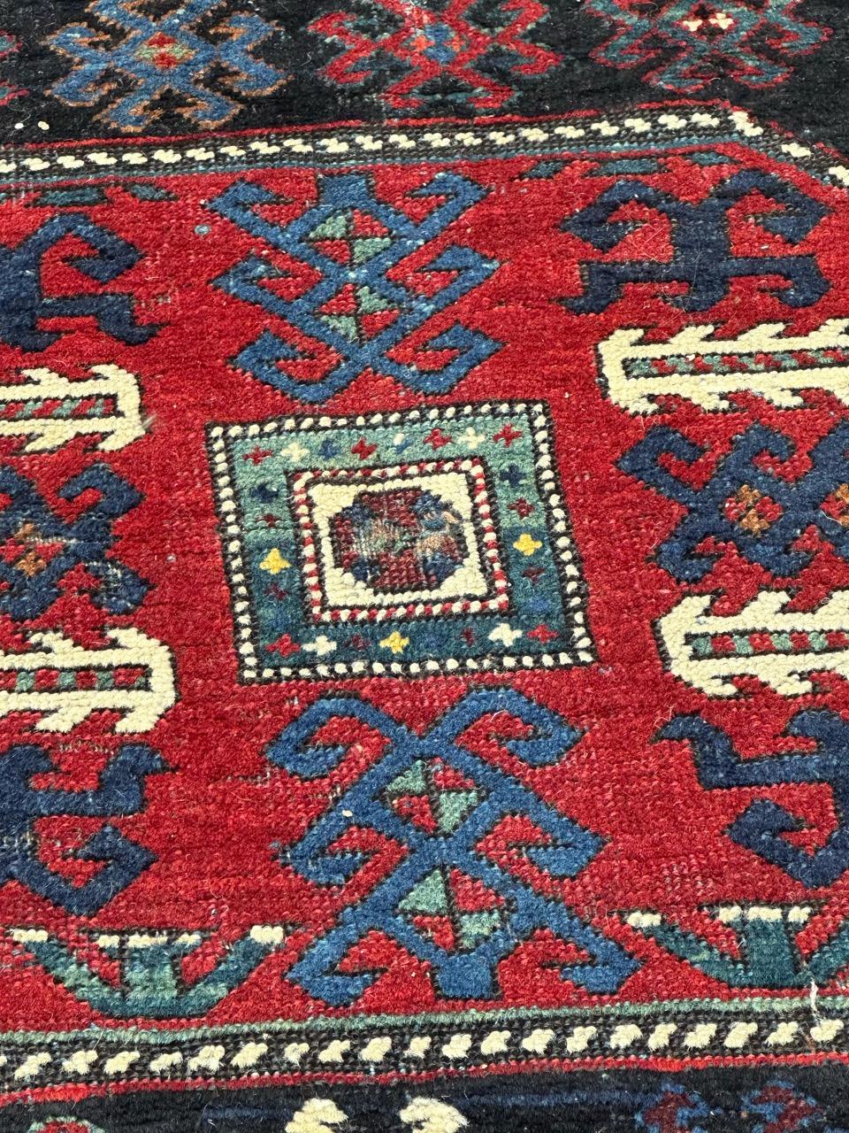 Magnifique tapis caucasien ancien du Kazak en vente 6