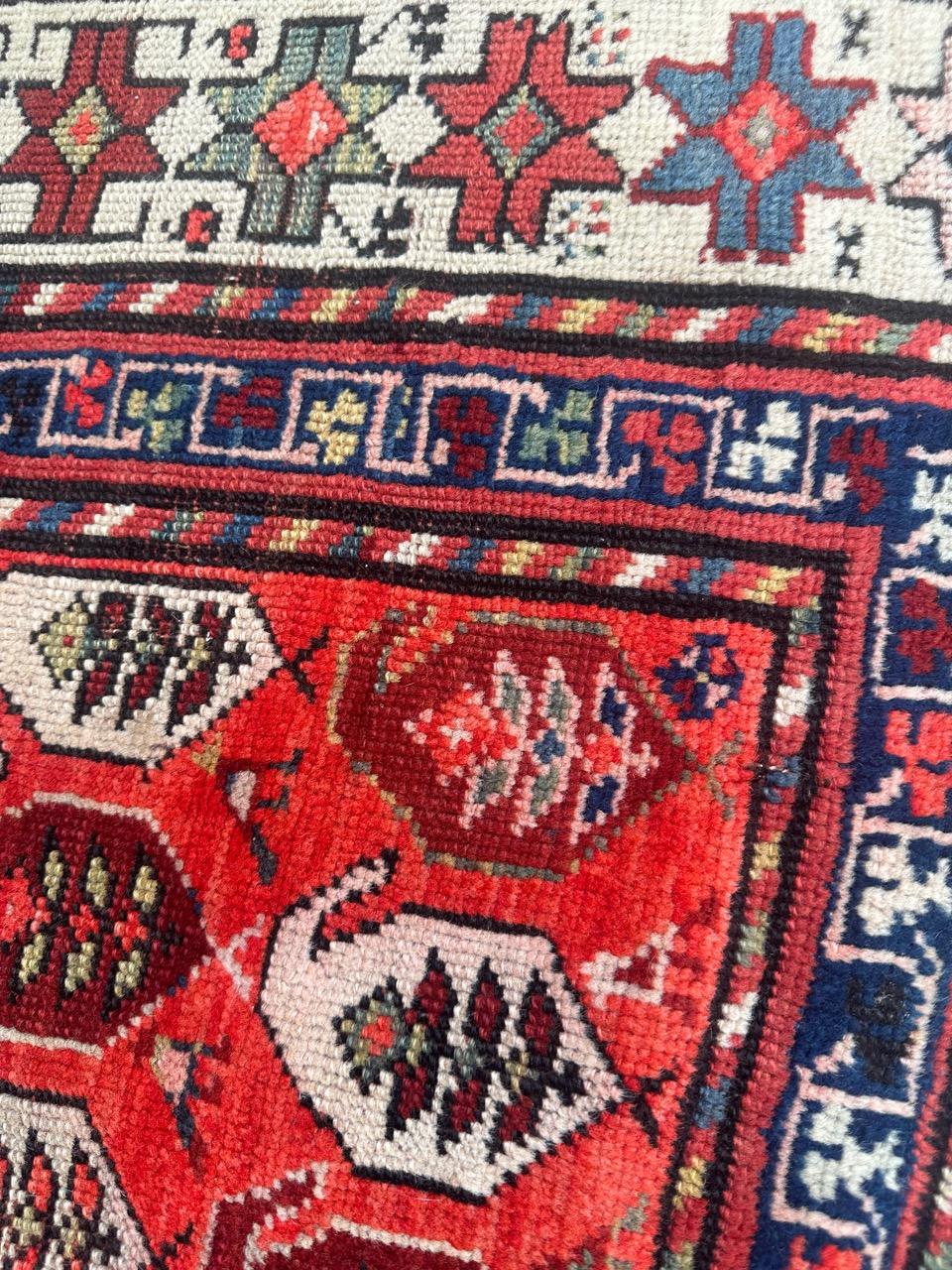 Magnifique tapis caucasien ancien du Kazak en vente 7