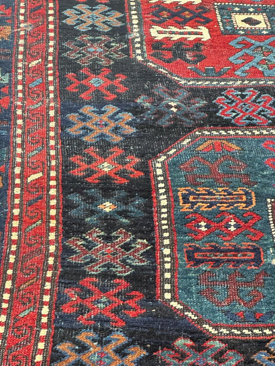 Magnifique tapis caucasien ancien du Kazak en vente 8