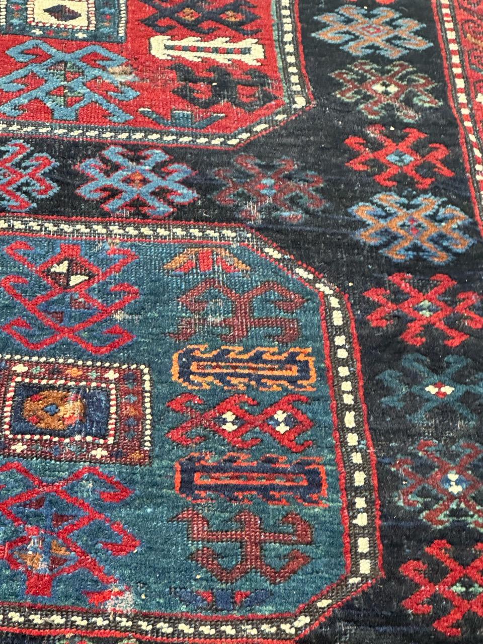 Magnifique tapis caucasien ancien du Kazak en vente 9