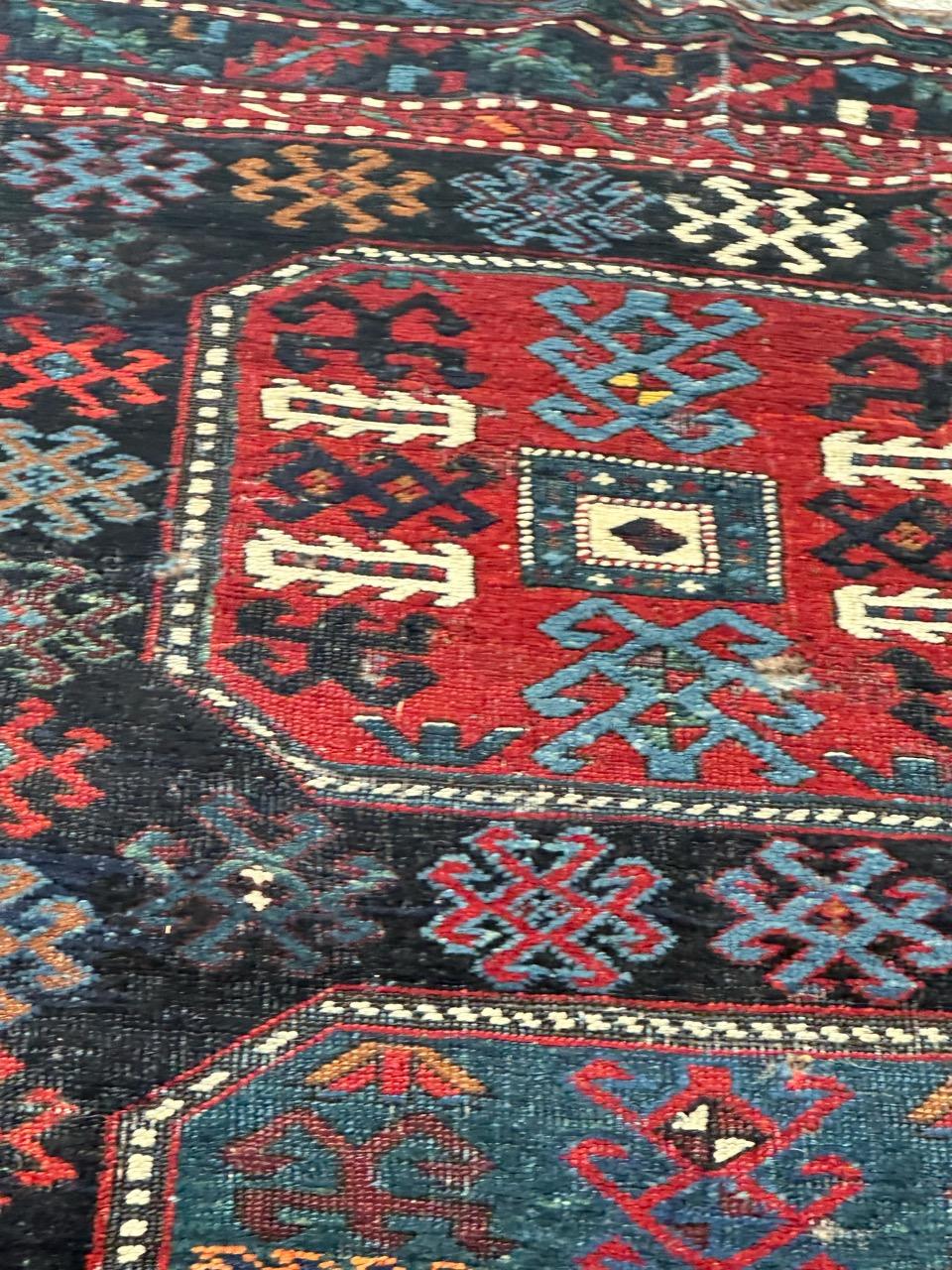 Magnifique tapis caucasien ancien du Kazak en vente 10