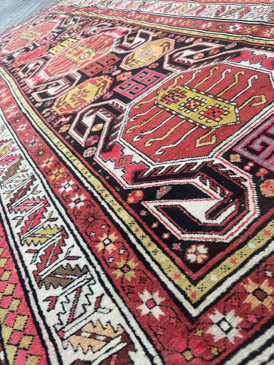 Magnifique tapis caucasien ancien du Kazak en vente 11