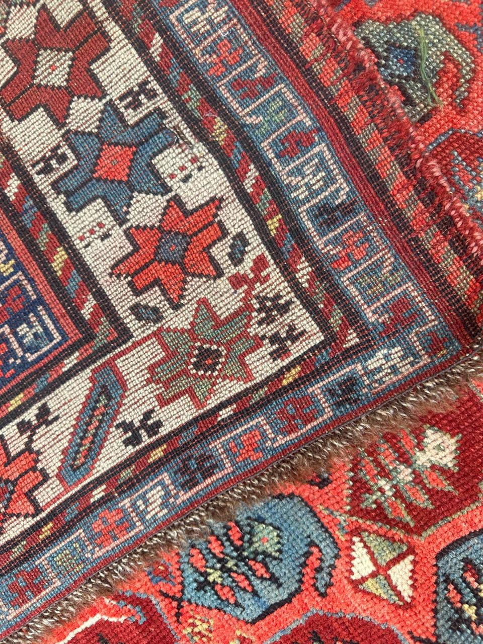 Magnifique tapis caucasien ancien du Kazak en vente 11
