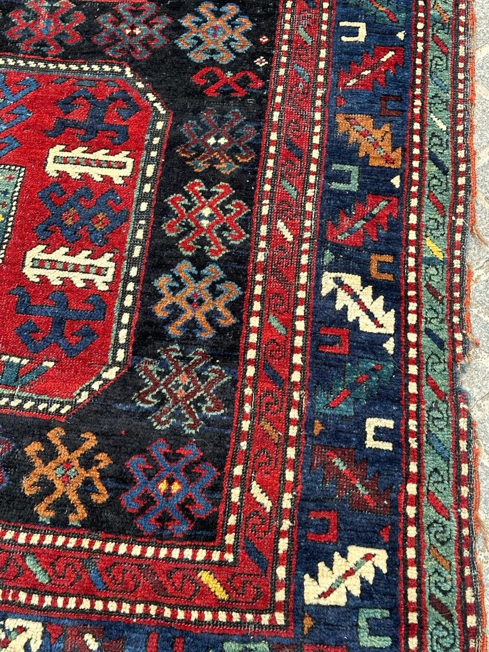 Magnifique tapis caucasien ancien du Kazak en vente 11