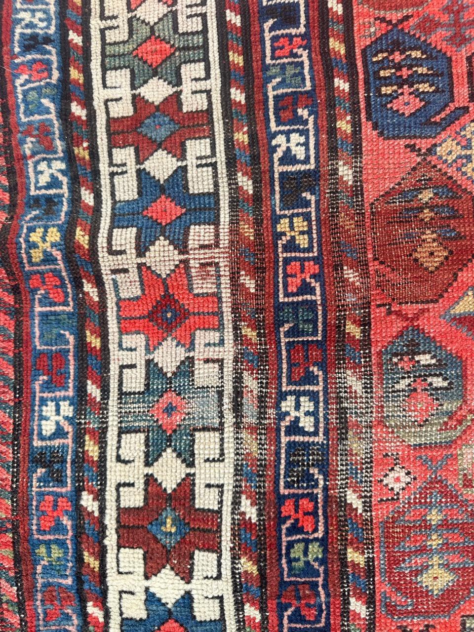 Magnifique tapis caucasien ancien du Kazak en vente 12