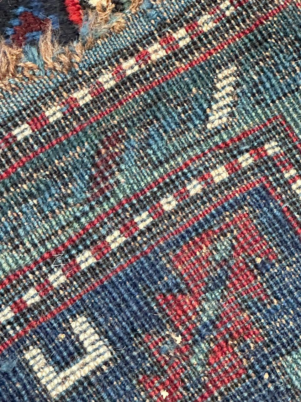 Magnifique tapis caucasien ancien du Kazak en vente 12