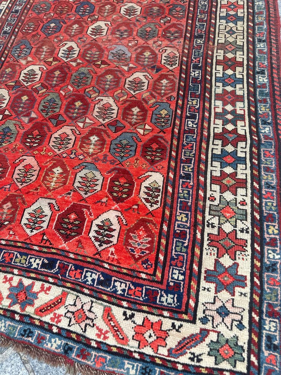 Kazakh Magnifique tapis caucasien ancien du Kazak en vente