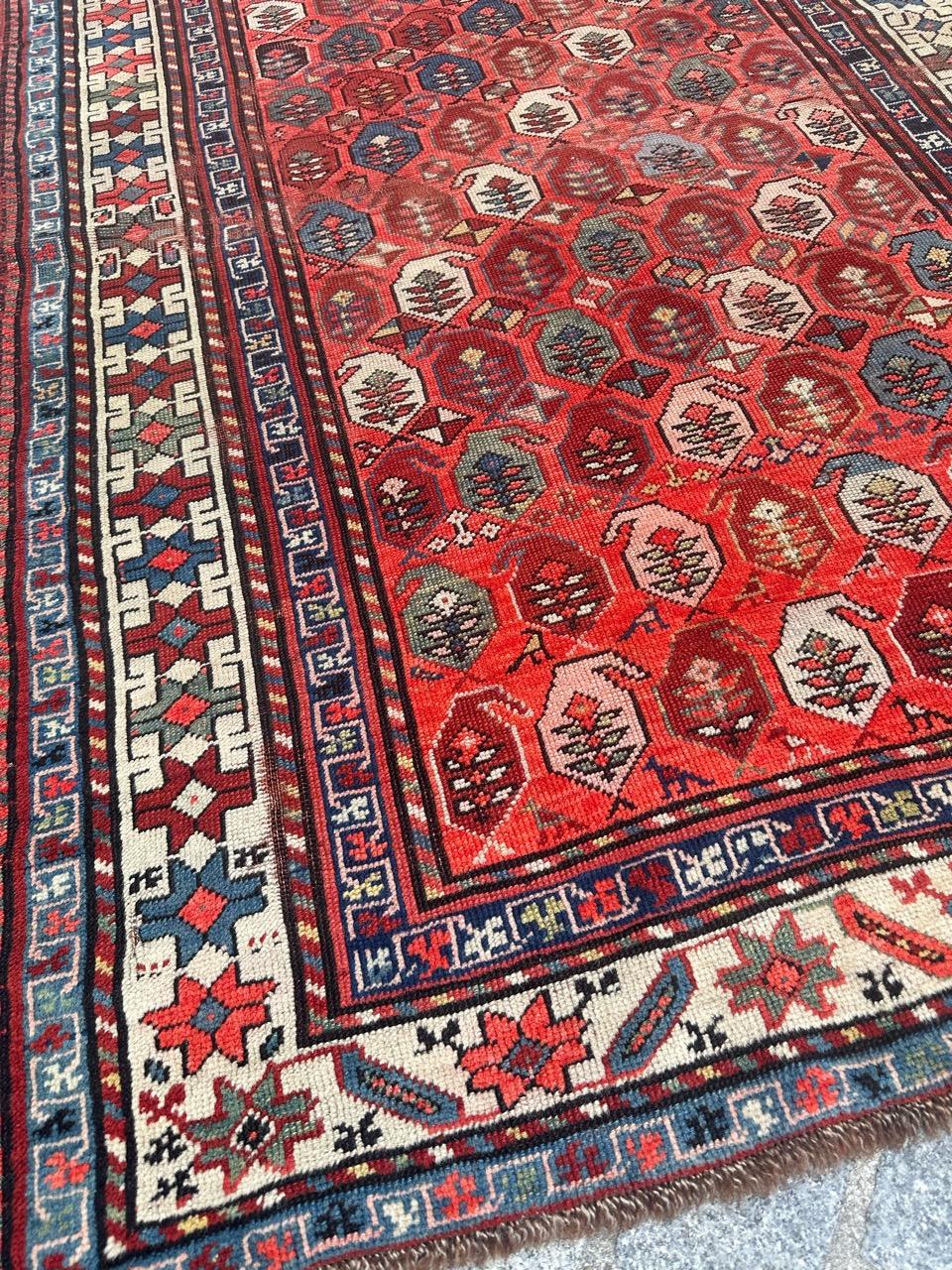 Arménien Magnifique tapis caucasien ancien du Kazak en vente