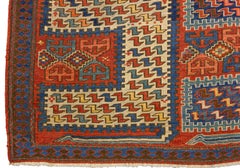 Beautiful Antique Caucasian Multicolor Wool Sumak Sileh Kilim Carpet, 1880-1900