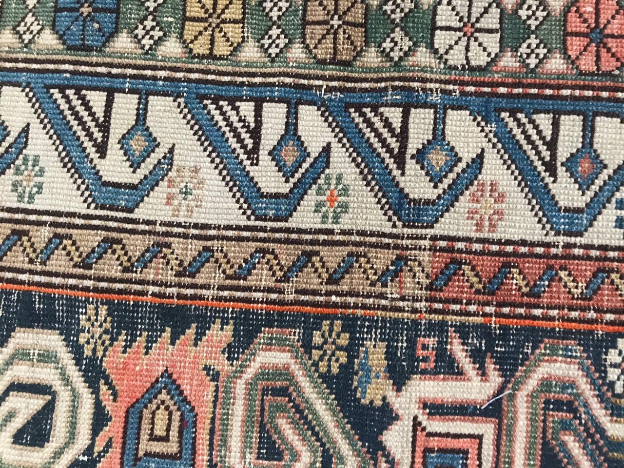 19th Century Beautiful Antique Caucasian Shirvan Perepedil Rug For Sale