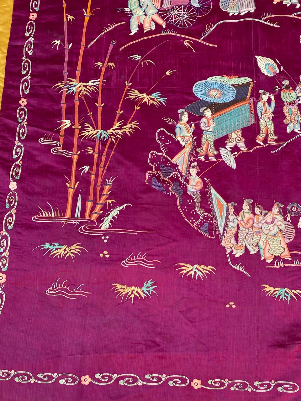 Bobyrug’s Beautiful Antique Chinese Embroidery For Sale 10