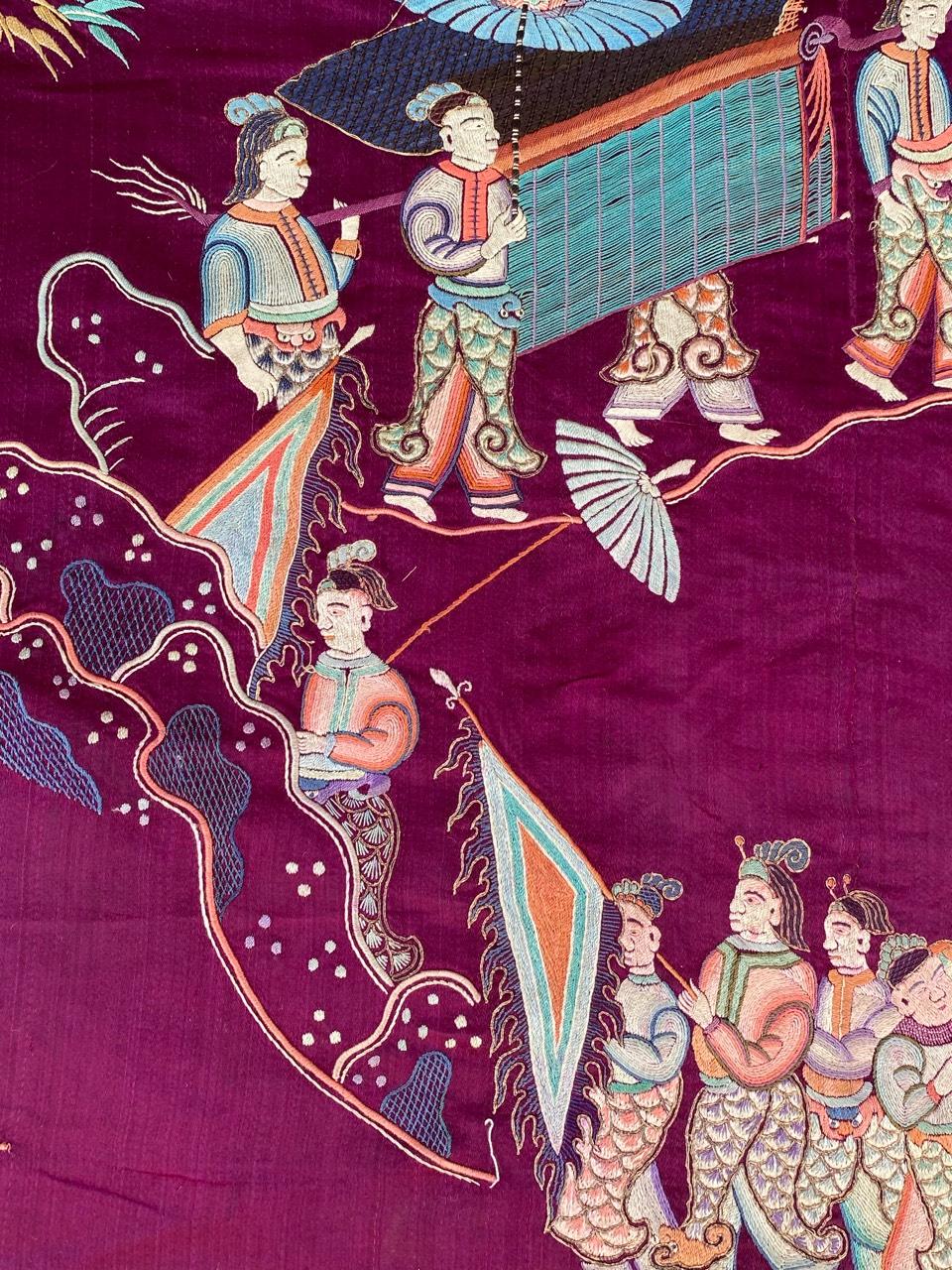 19th Century Beautiful Antique Chinese Embroidery