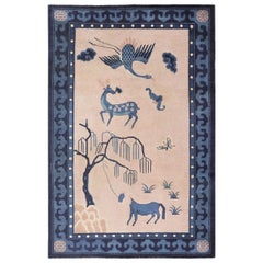 Beautiful Antique Chinese Rug. Size: 6 ft x 9 ft (1.83 m x 2.74 m)
