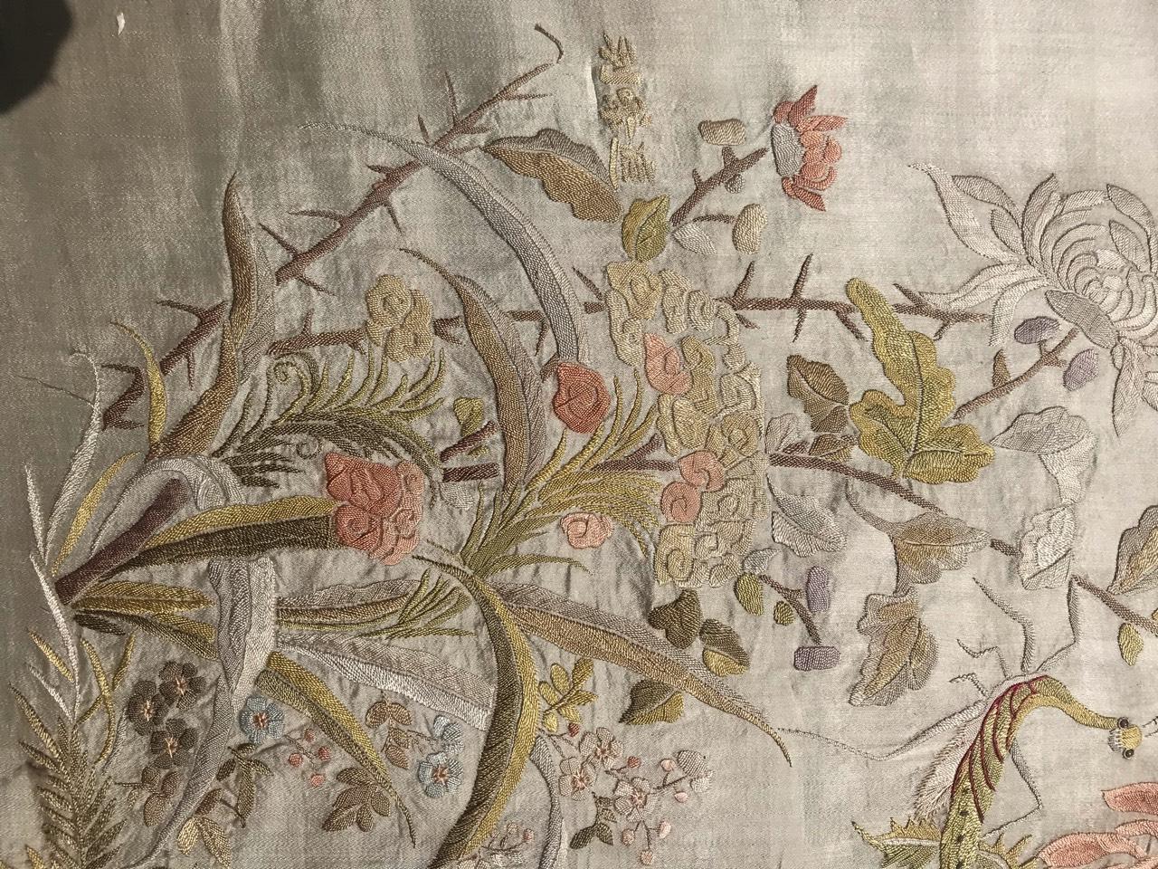 antique chinese embroidery on silk