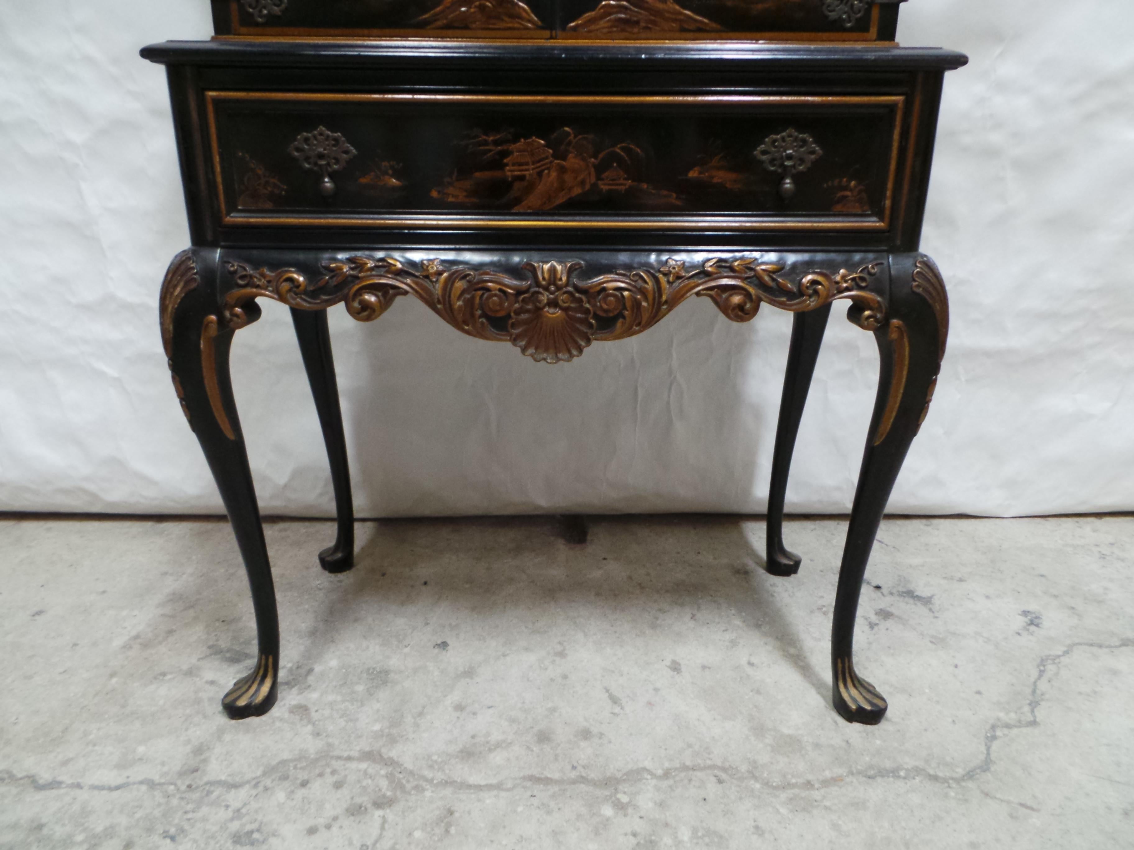 This is a 100% Original finish Beautiful Antique Chinoiseri American Made.