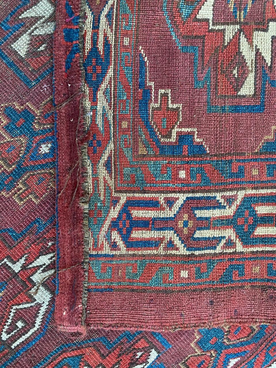 Bobyrug’s Beautiful Antique Chuval Turkmen Rug For Sale 3