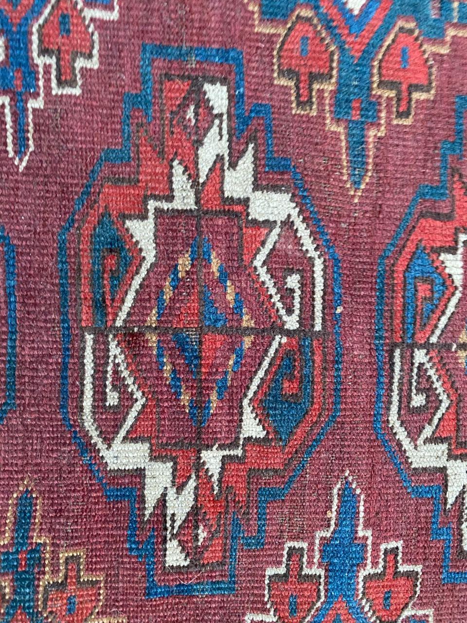 19th Century Bobyrug’s Beautiful Antique Chuval Turkmen Rug For Sale