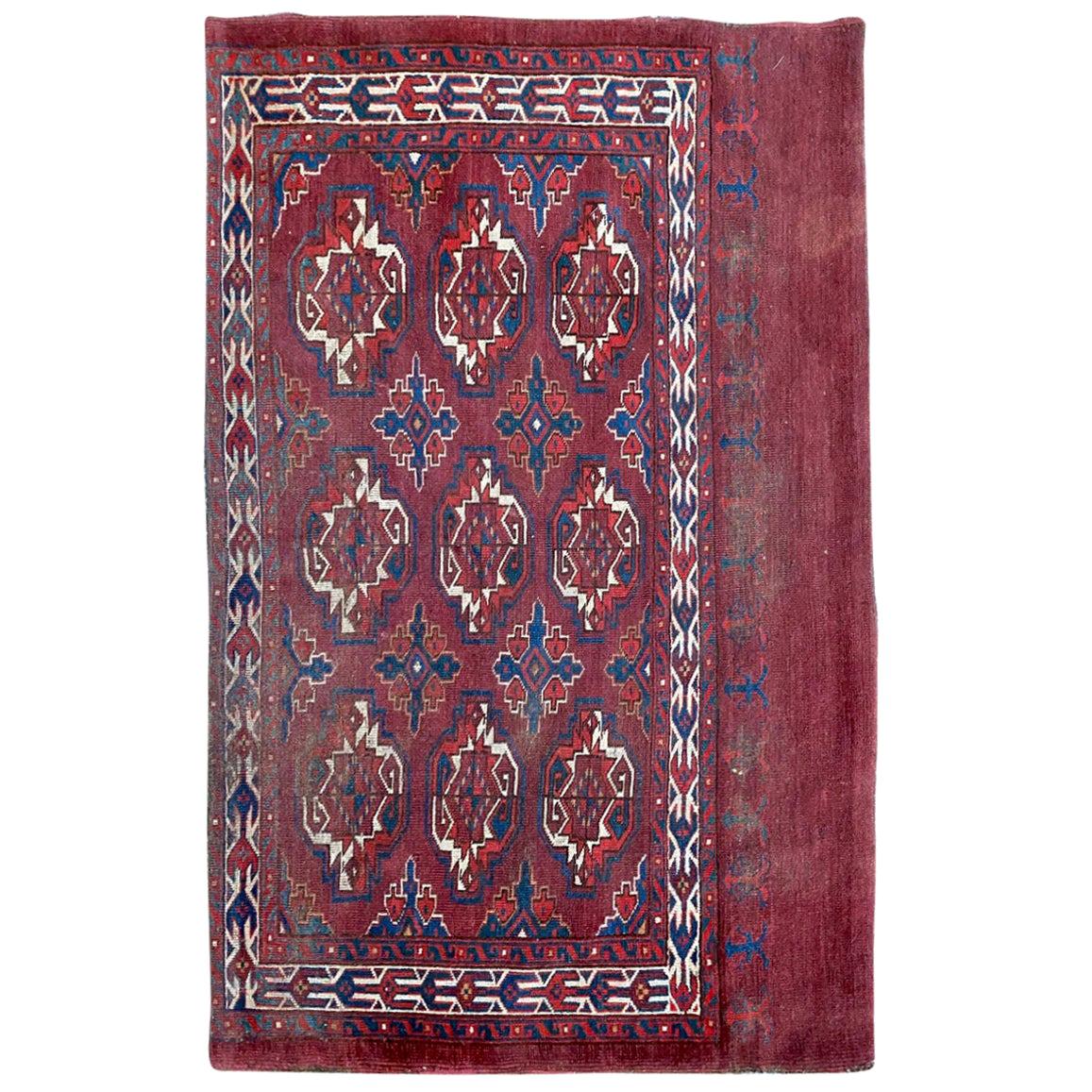 Bobyrug’s Beautiful Antique Chuval Turkmen Rug