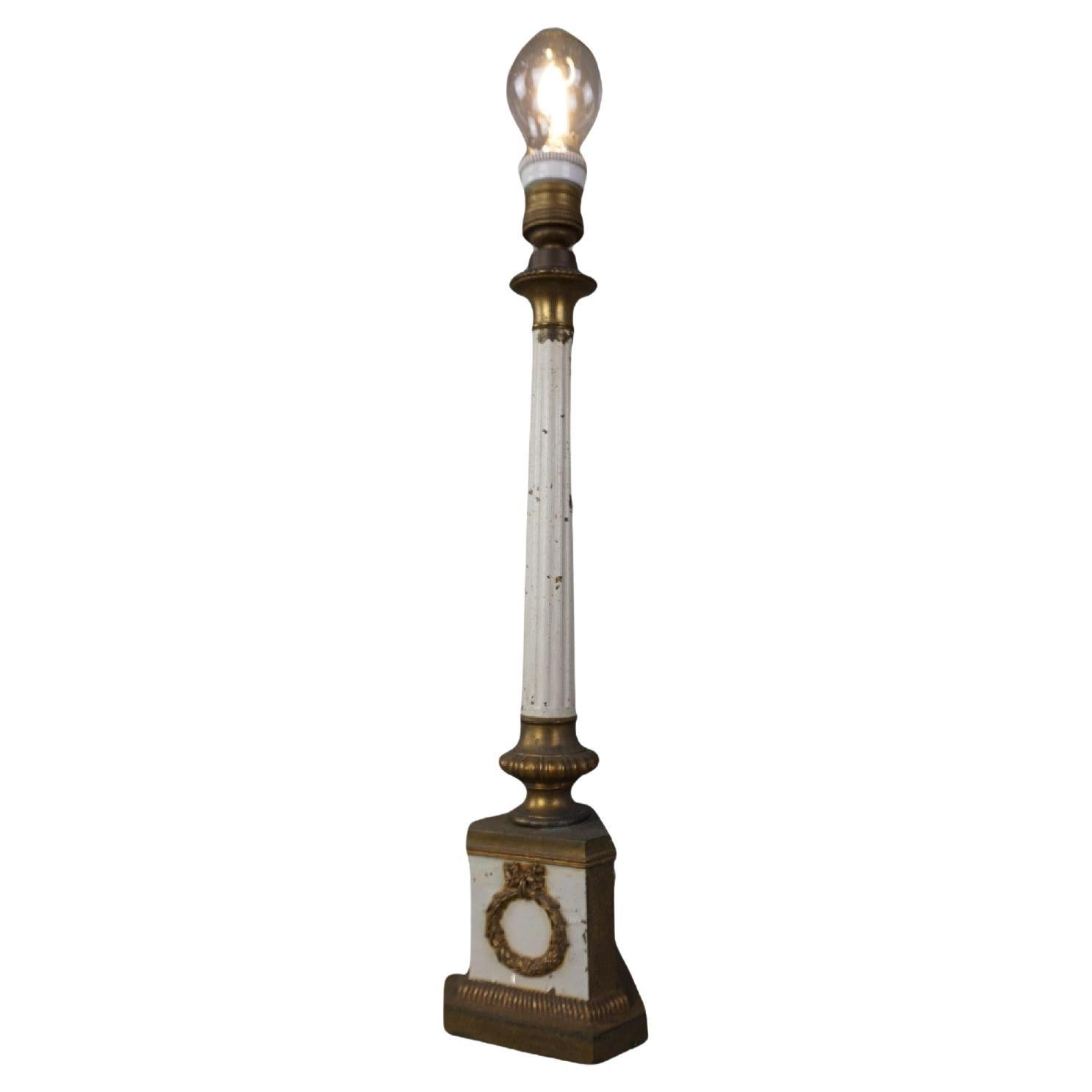 Beautiful antique columnar lamp