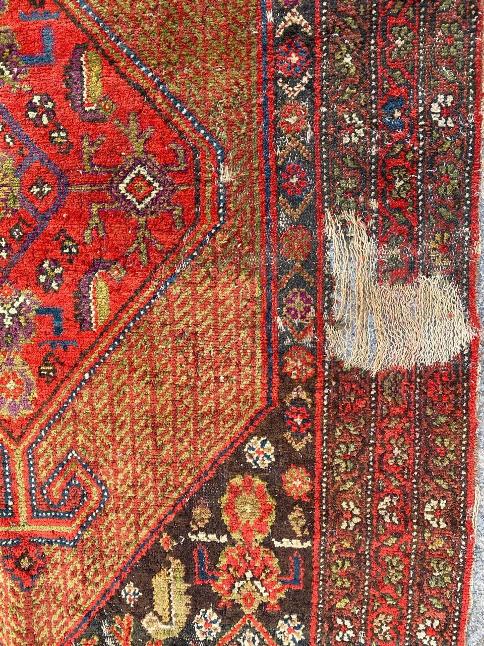 Beautiful Antique Distressed Malayer Runner For Sale 4