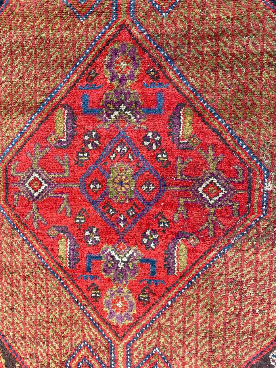 Beautiful Antique Distressed Malayer Runner For Sale 5