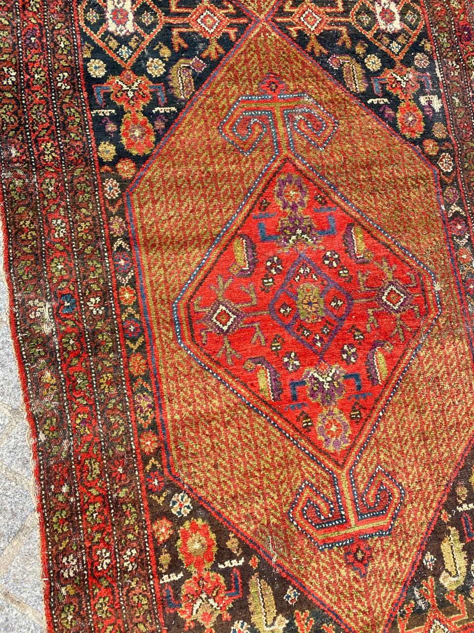 Beautiful Antique Distressed Malayer Runner For Sale 7