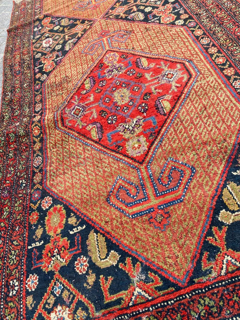 Beautiful Antique Distressed Malayer Runner For Sale 10