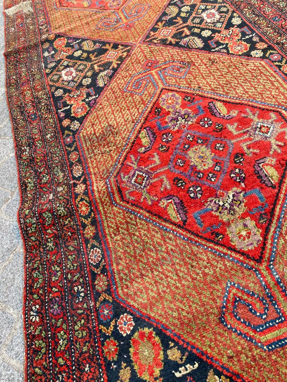 Beautiful Antique Distressed Malayer Runner For Sale 11
