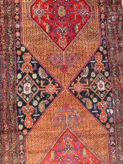 Beautiful Antique Distressed Malayer Runner
