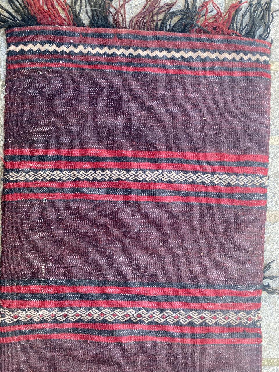 Beautiful Antique Double Bag Face Rug For Sale 3