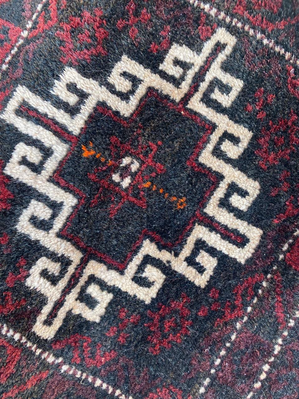 Beautiful Antique Double Bag Face Rug For Sale 1