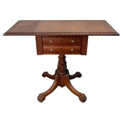 Beautiful Antique Drop-Leaf Sewing Table