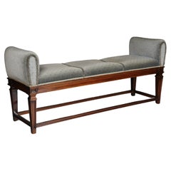 Beautiful Vintage Empire bench, oak 20th century.