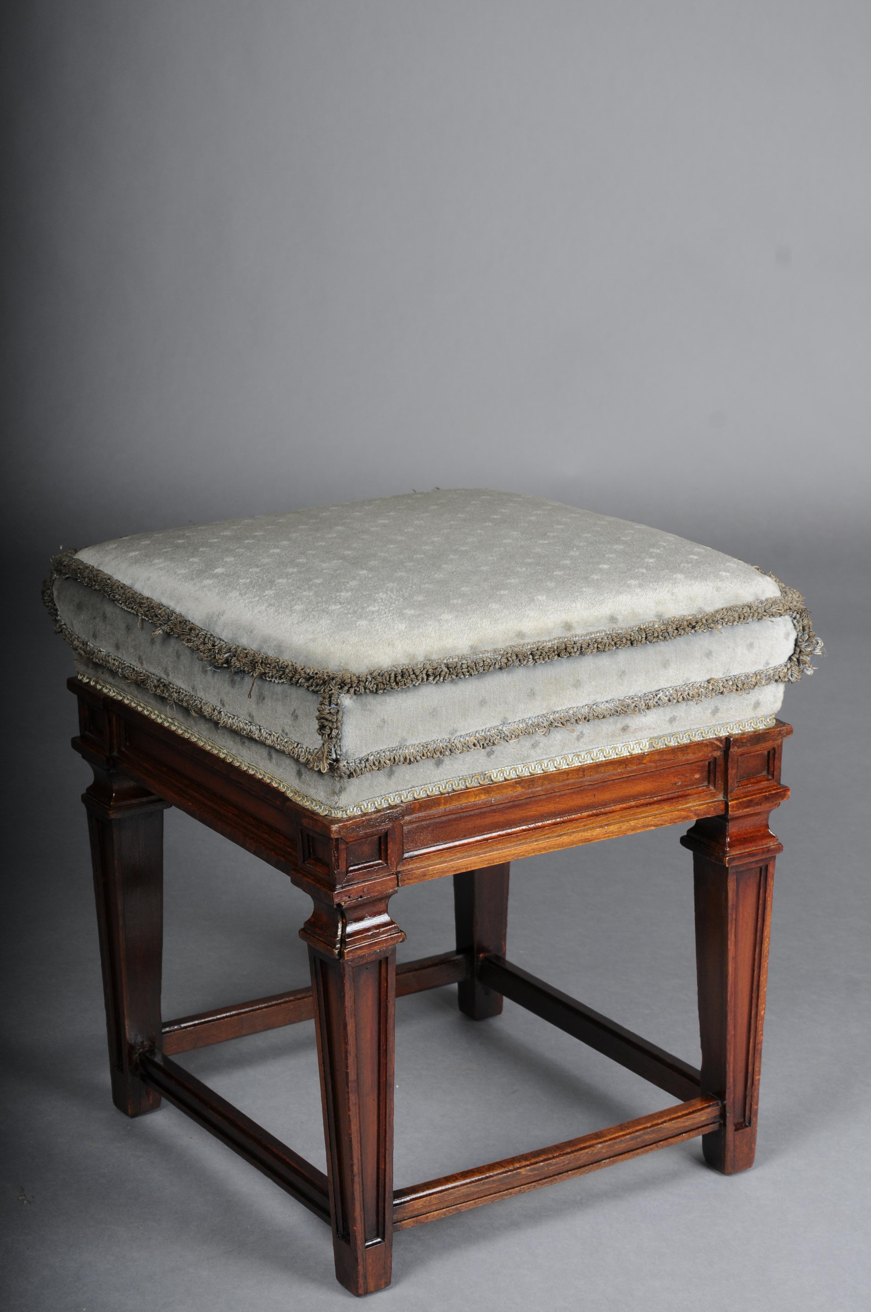 20th Century Beautiful antique Empire stool, oak 20th century. For Sale